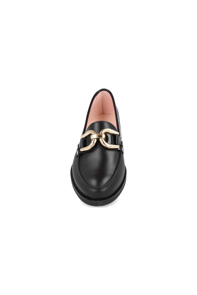 Zapatos con adorno oro bda 1811 negro